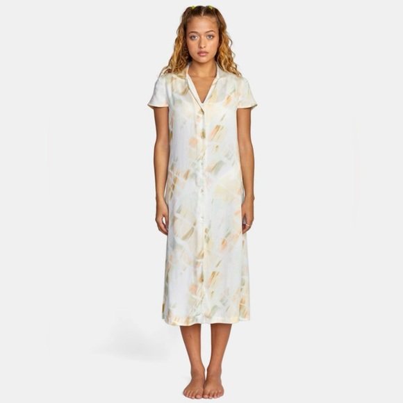 RVCA Womens Sunset Cover Up Dress - Multi Color Size Small - Picture 2 of 7